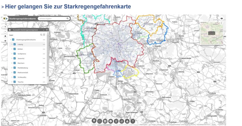 Starkregengefahrenkarte